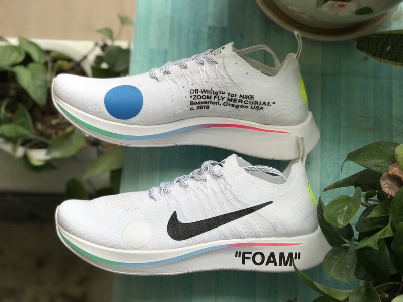 Off-White x Nike Zoom Fly Mercurial Flyknit White(98% Authentic quality)